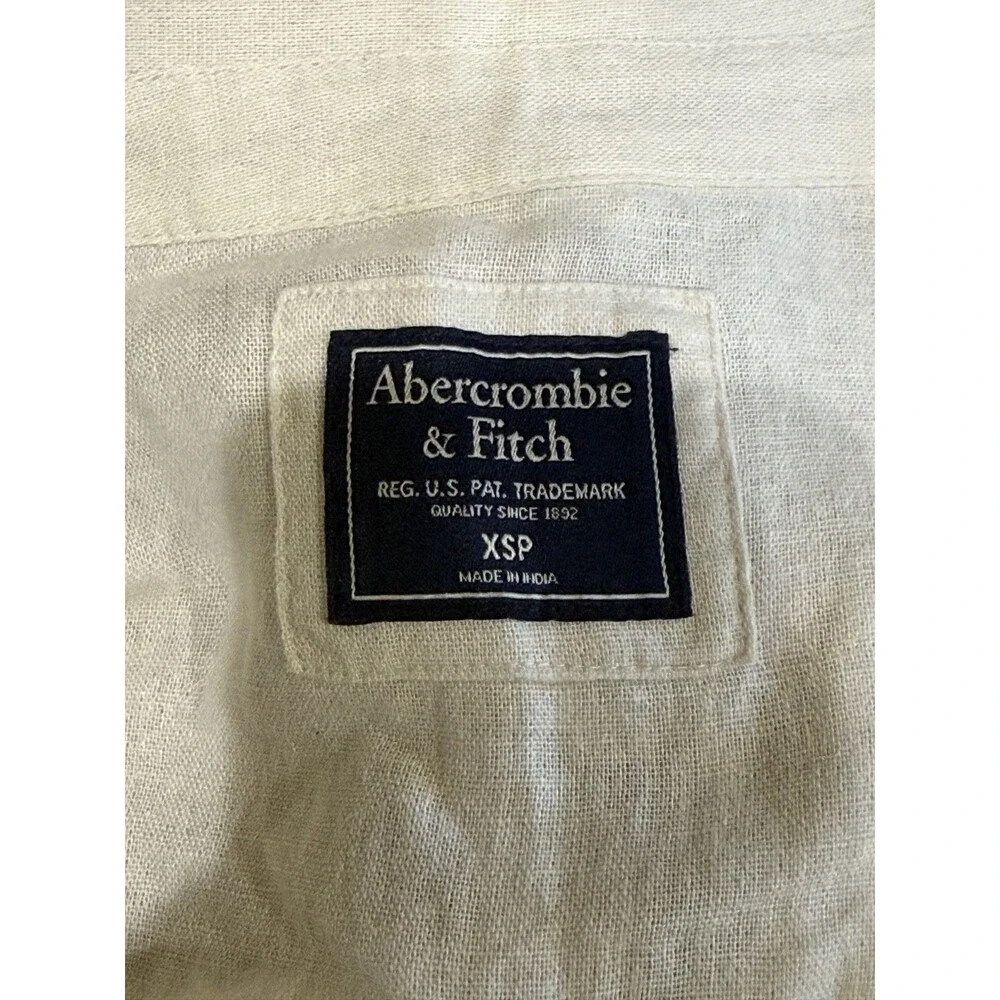 Abercrombie & Fitch Beige Button-Front Romper – Size XSP